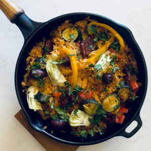 Mediterranean Rice with Artichokes & Vegetables